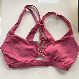 Pink victory bombshell sports bra